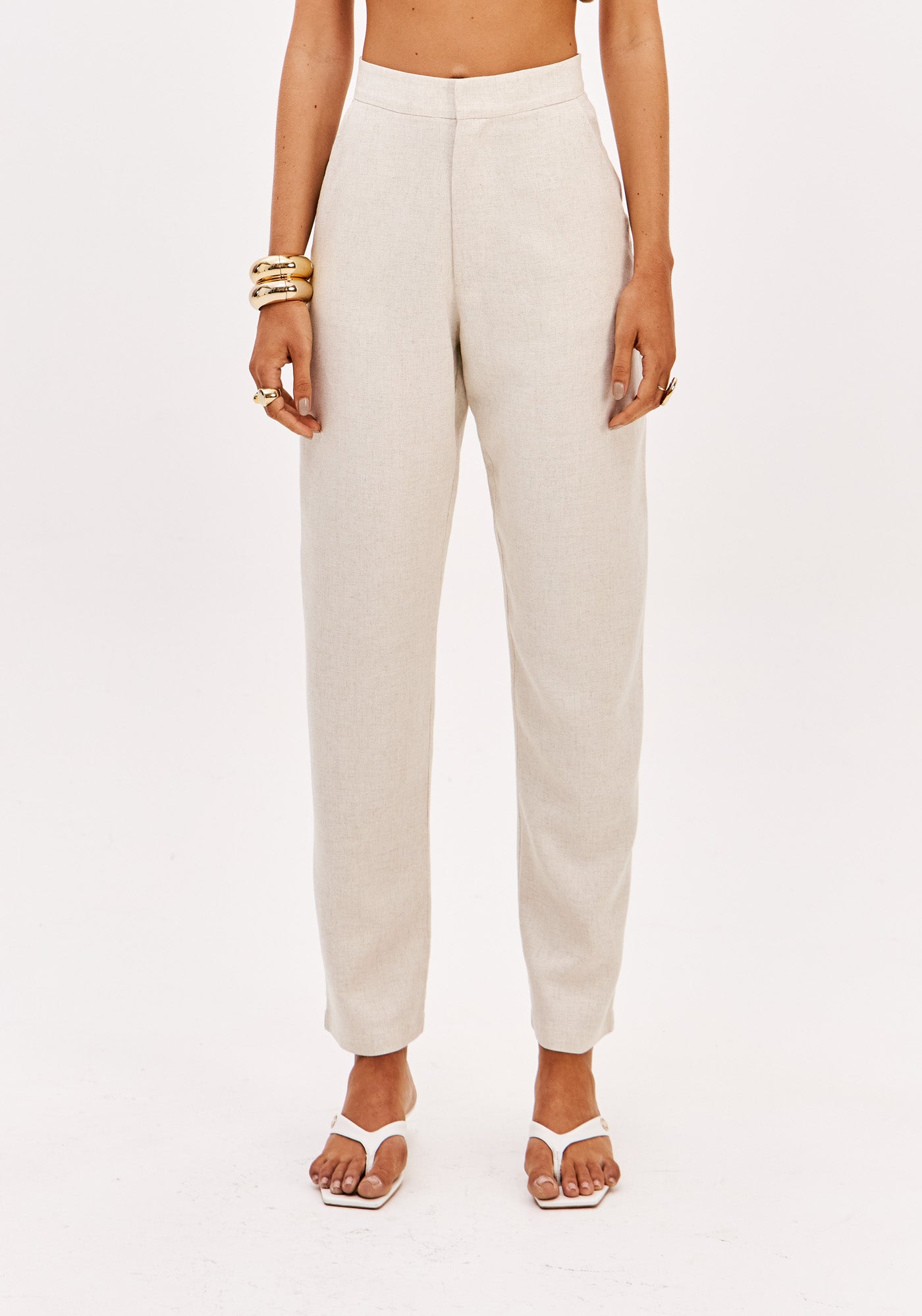 Baggy Pants With Linen