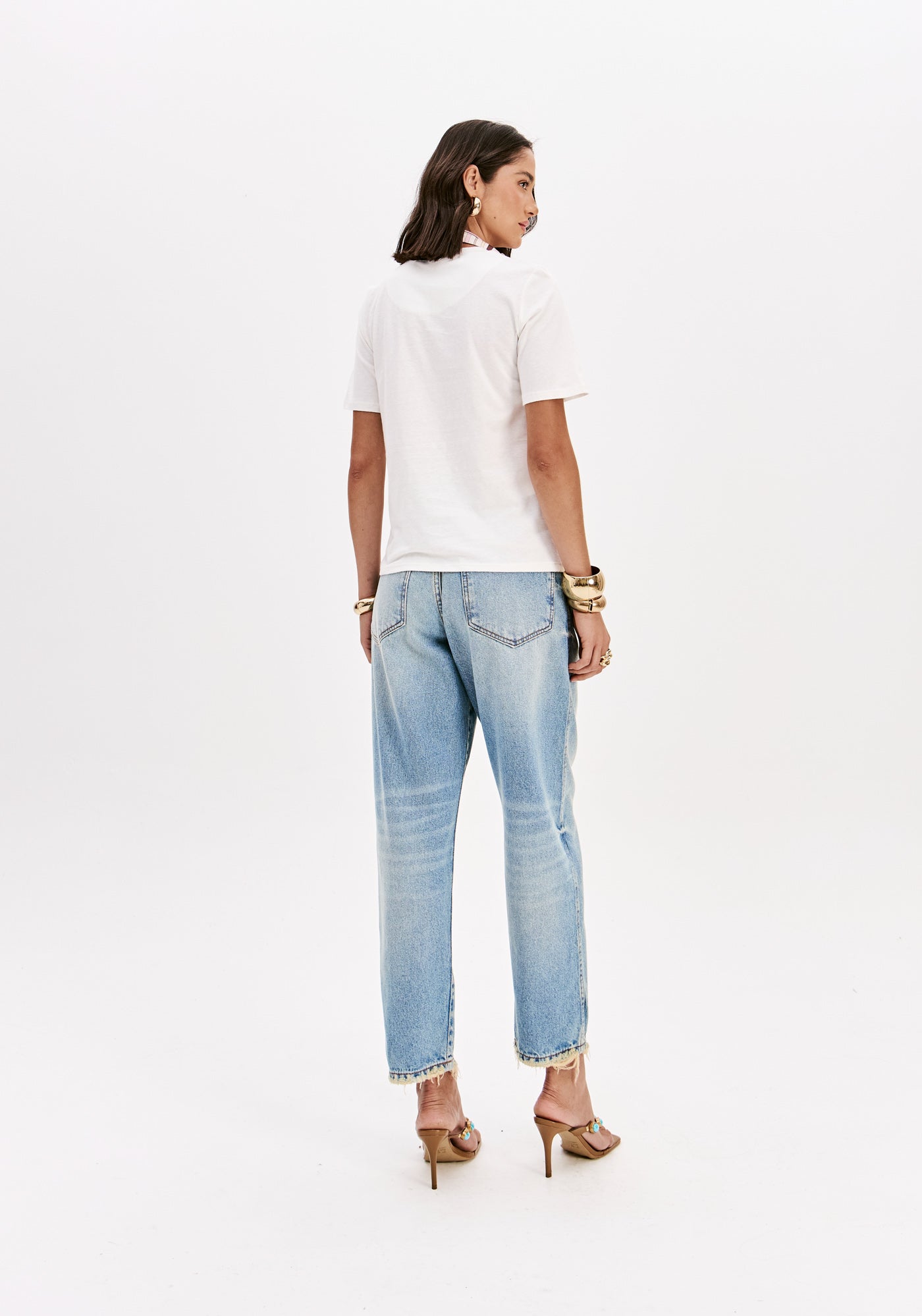 Short Sleeve T-Shirt With Scarf