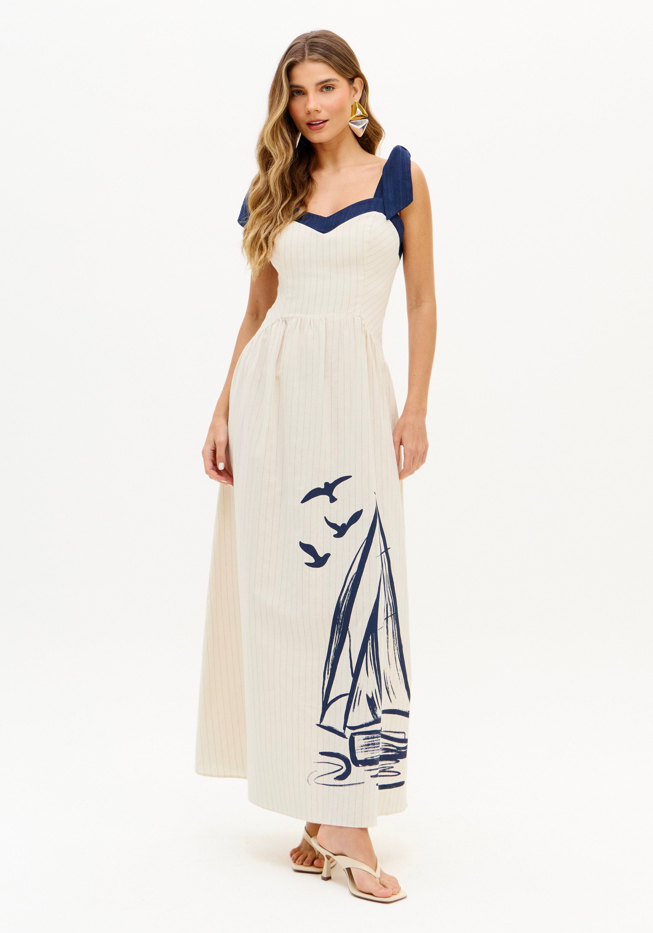 Super Midi Dress With Flare Skirt