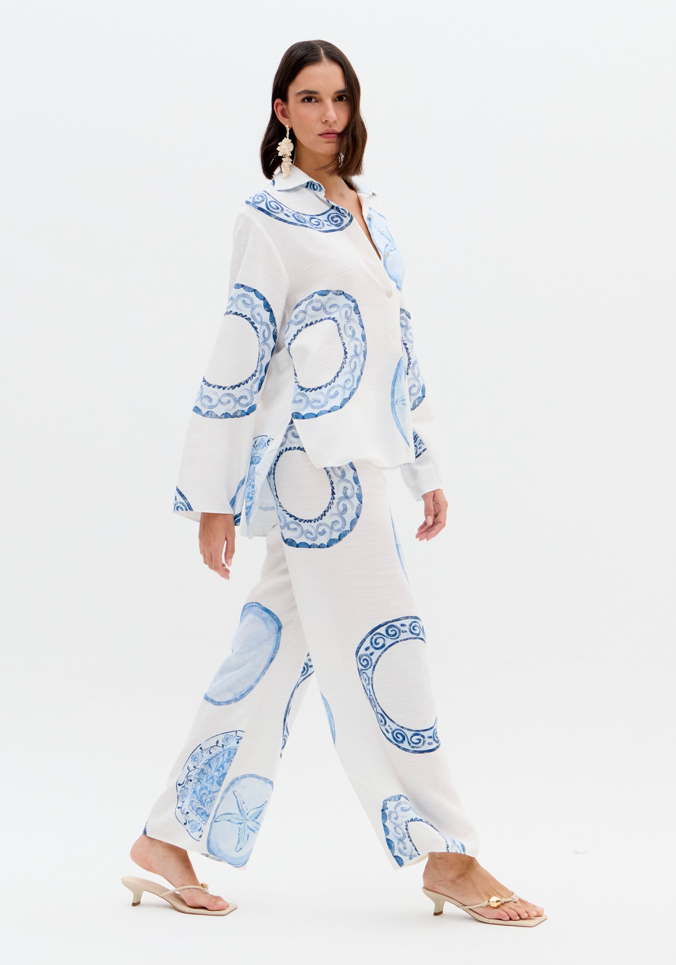 Pants Wide Leg Printed