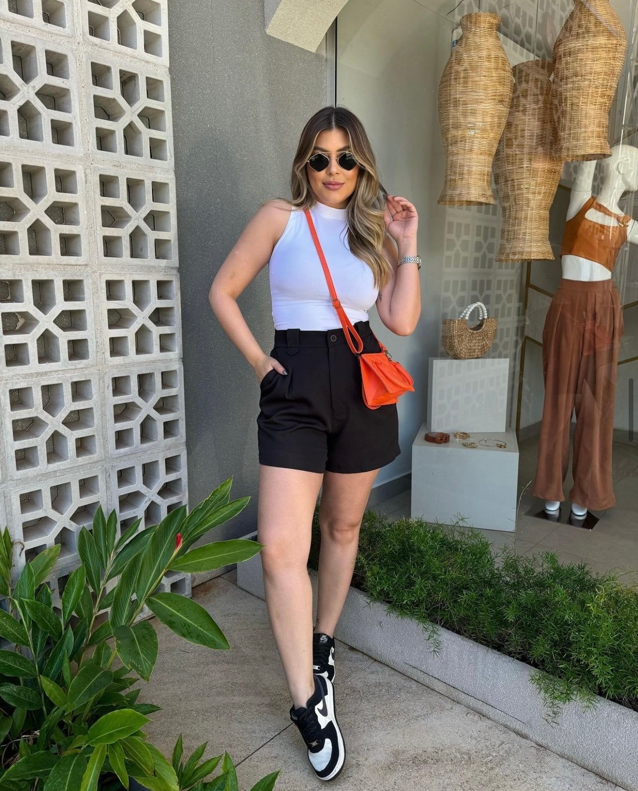 Turtleneck Tank Top White