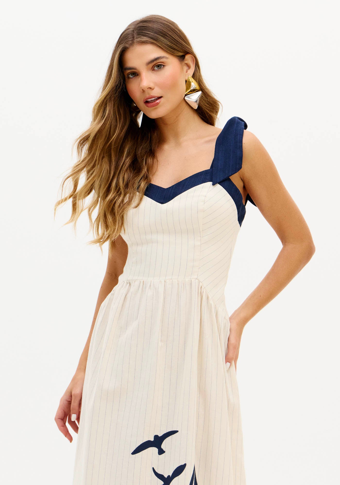 Super Midi Dress With Flare Skirt
