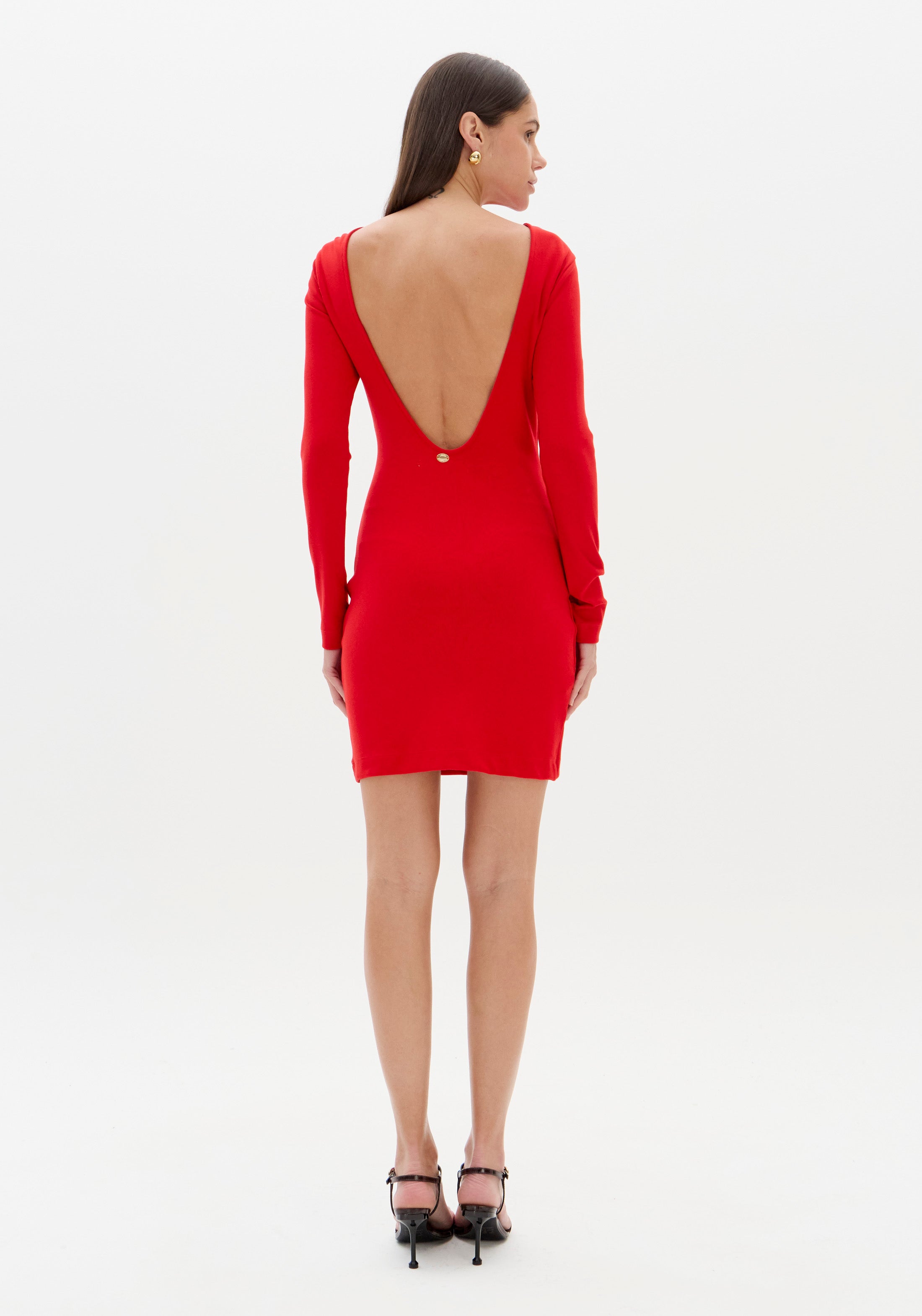 Short Dress with a Low-Cut Back