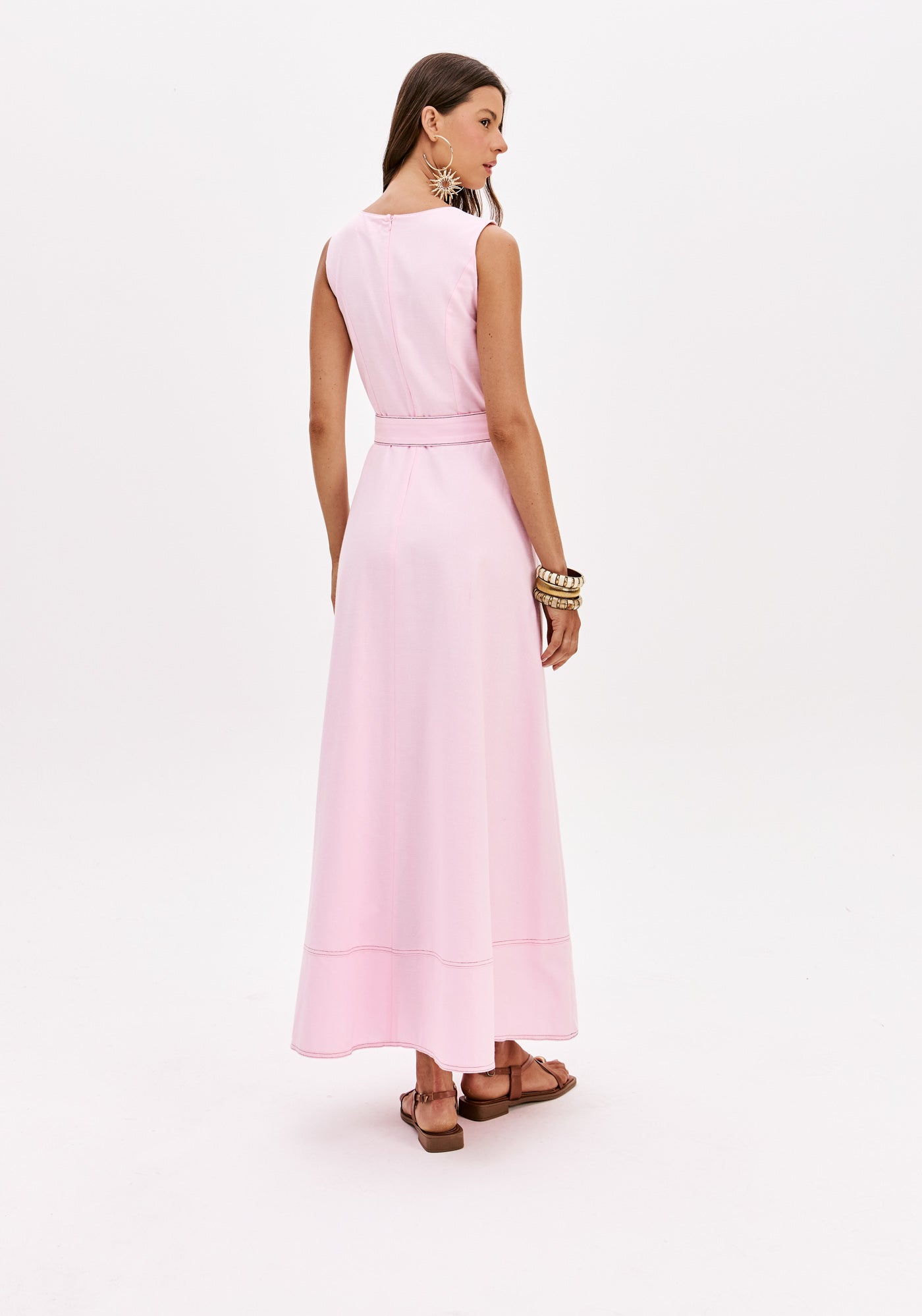 Dress Super Mídi With Pleat