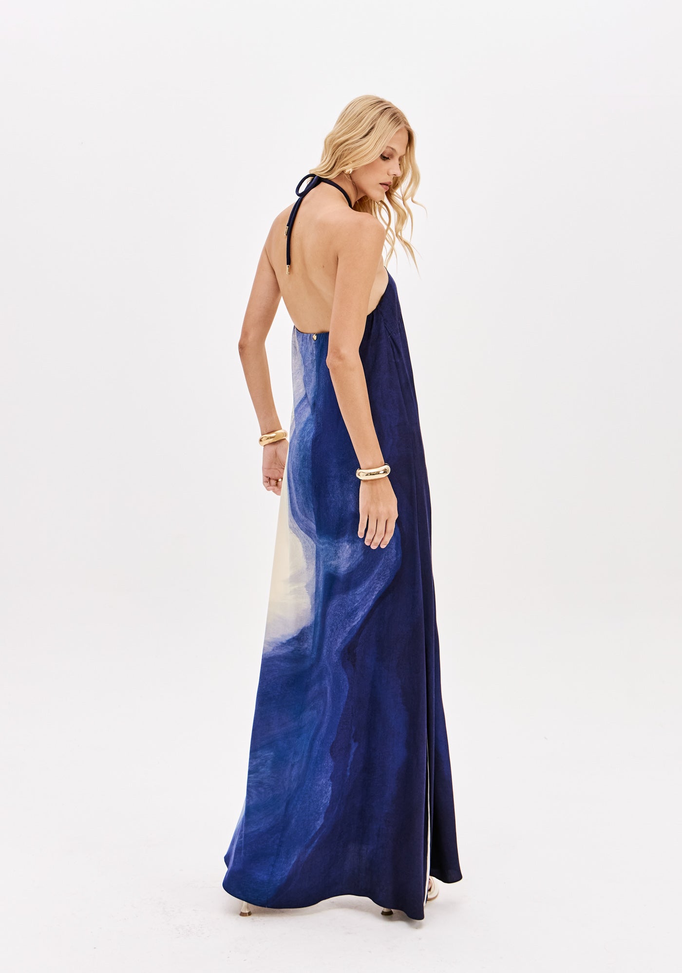 Dress Long Backless Printed