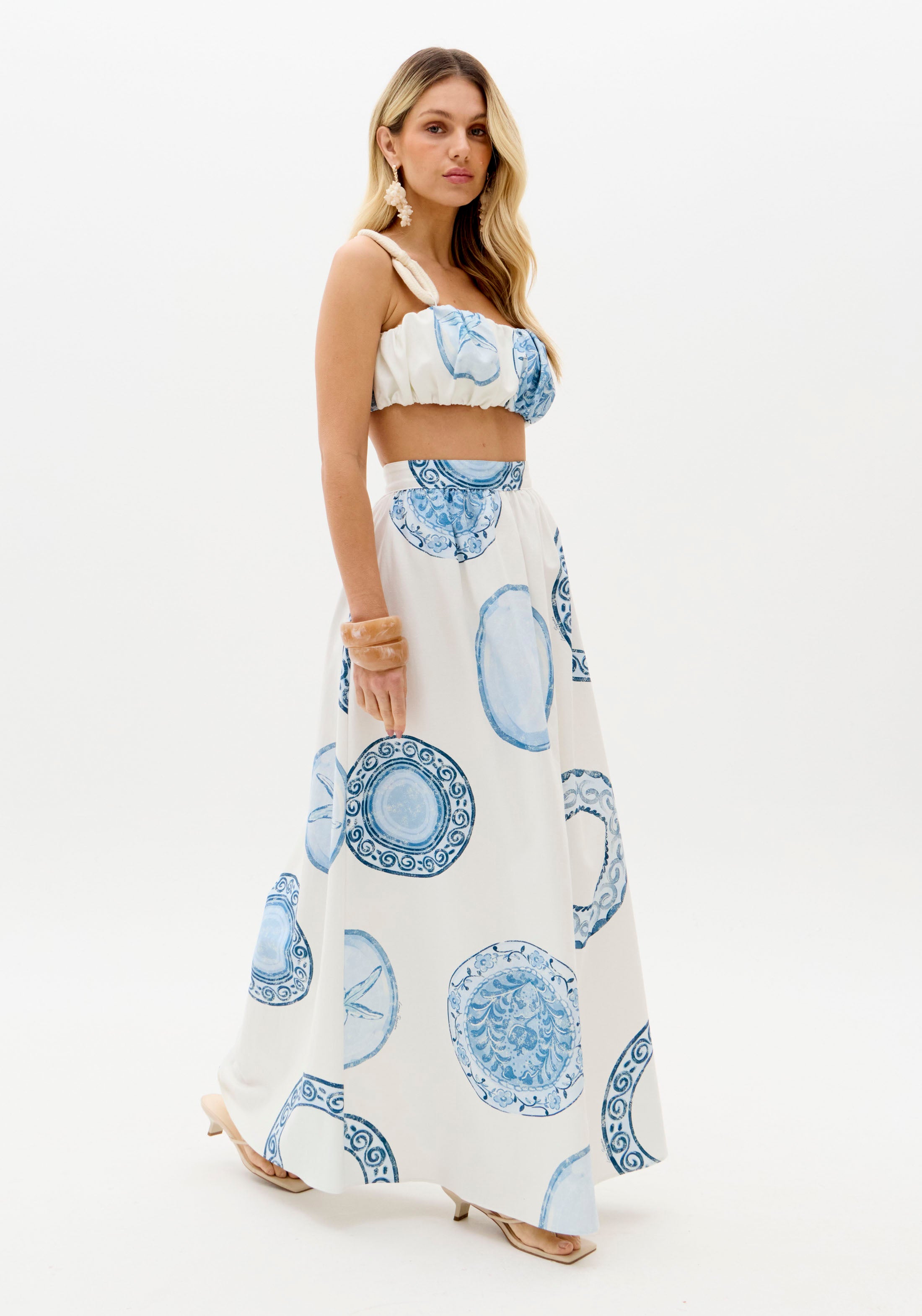 Cropped Top With Ruffles