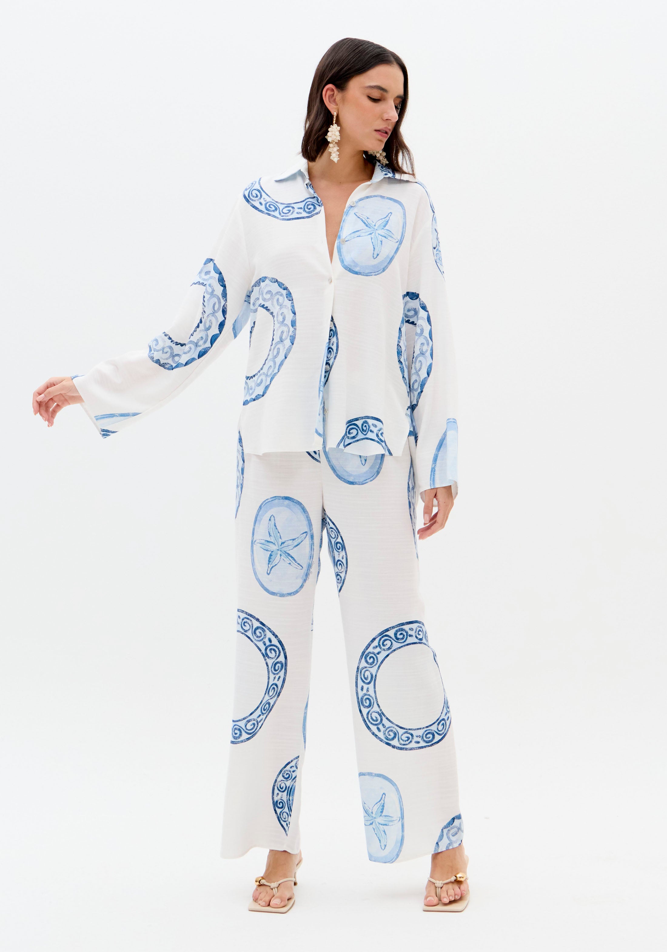 Pants Wide Leg Printed