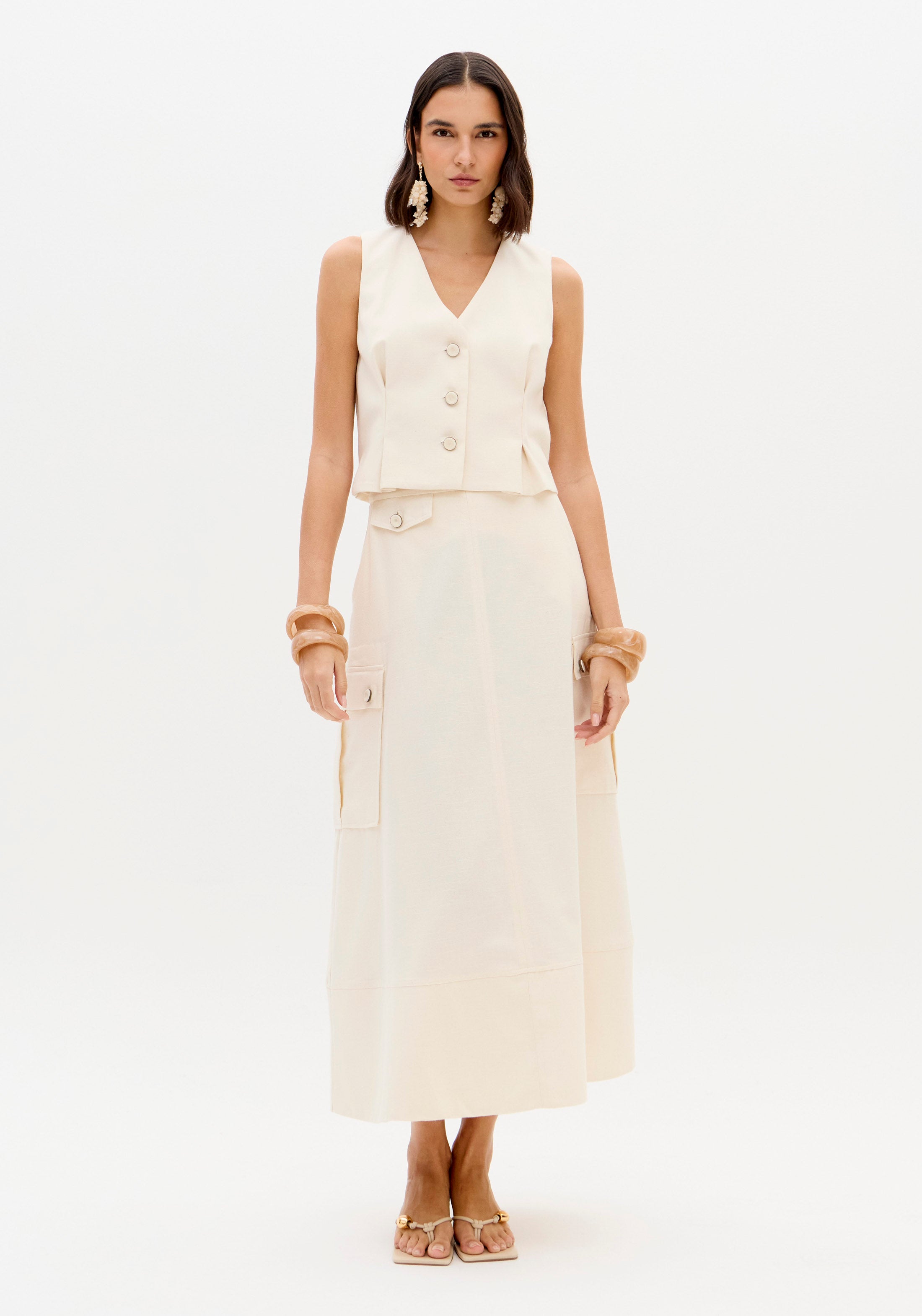 Skirt Super Midi With Pocket