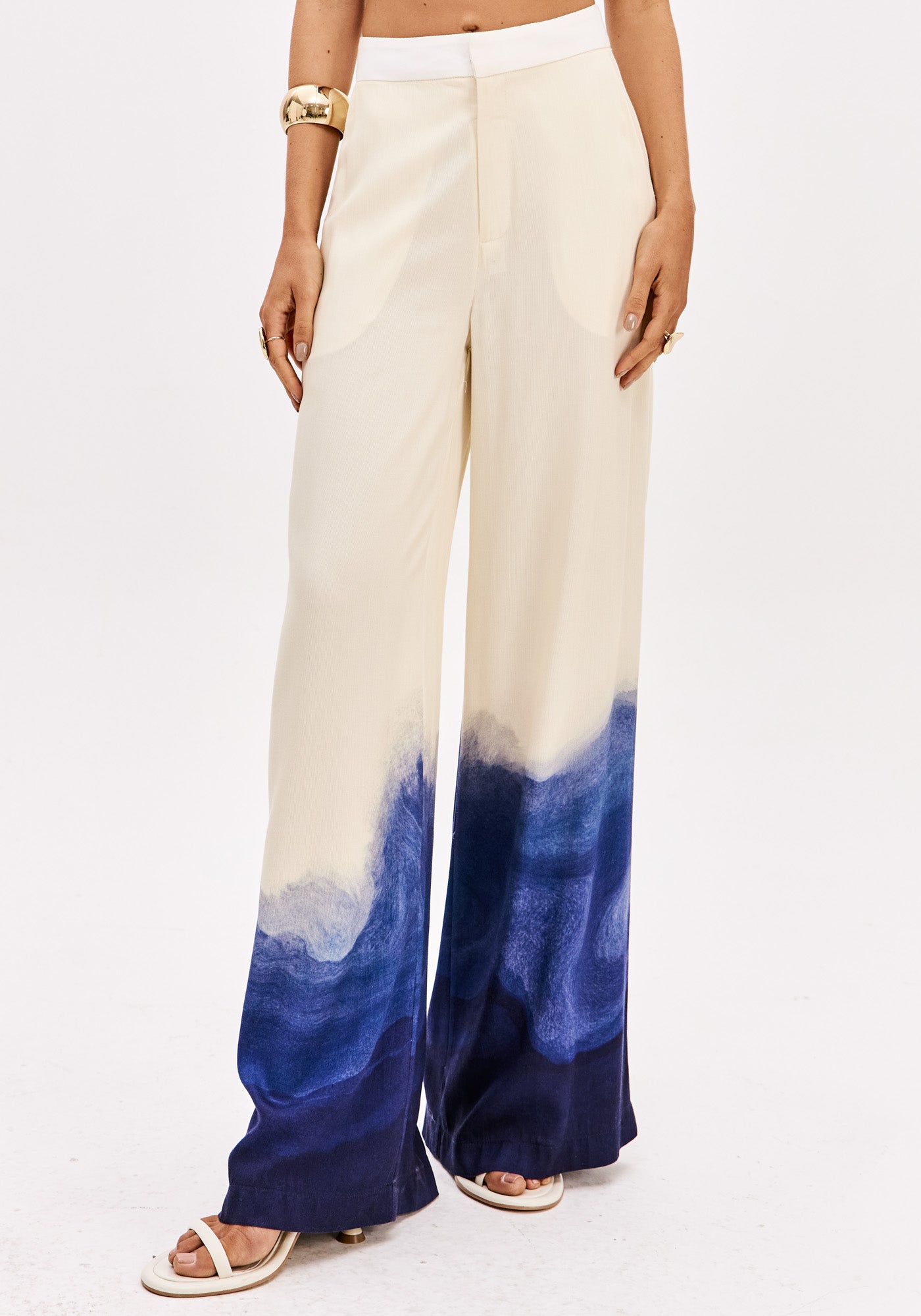 Pants Wide Leg High Waist Printed