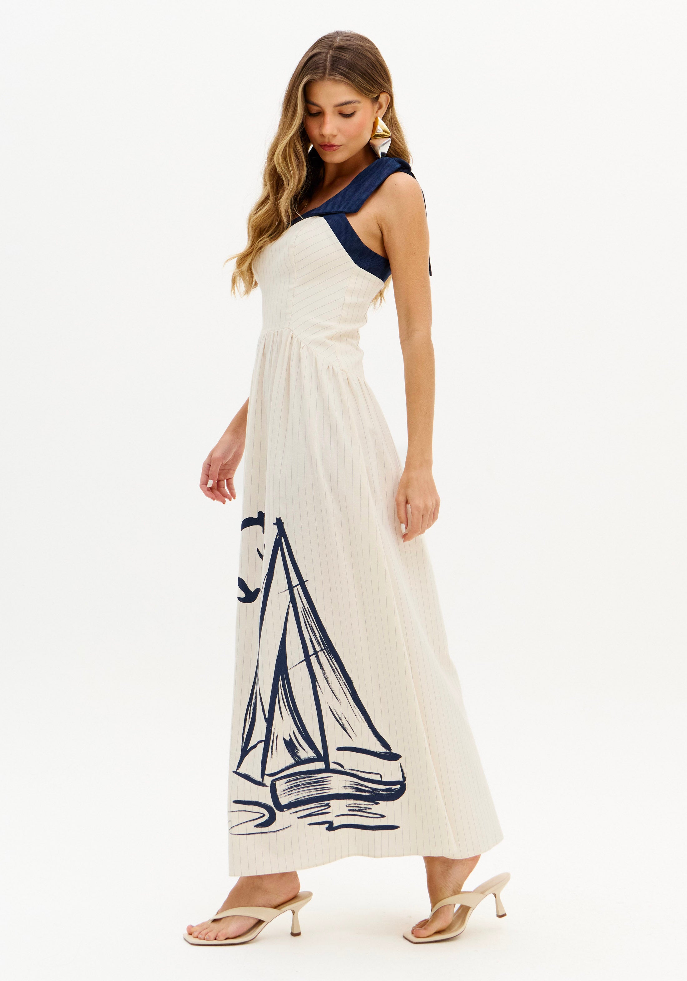 Super Midi Dress With Flare Skirt