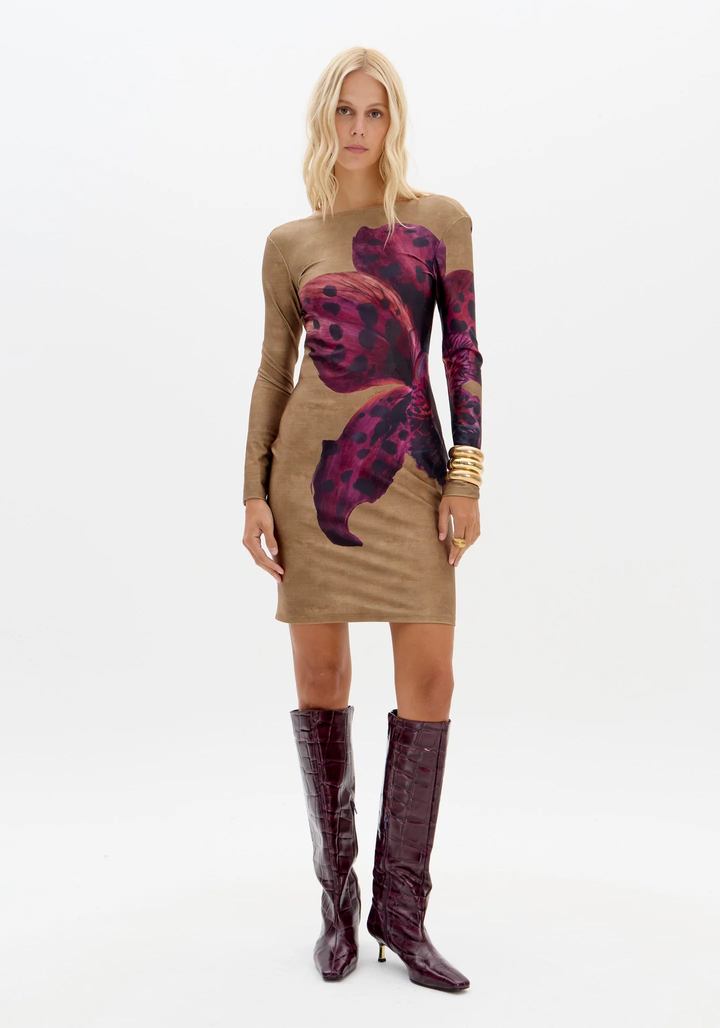 Printed Short Dress Bia OFF