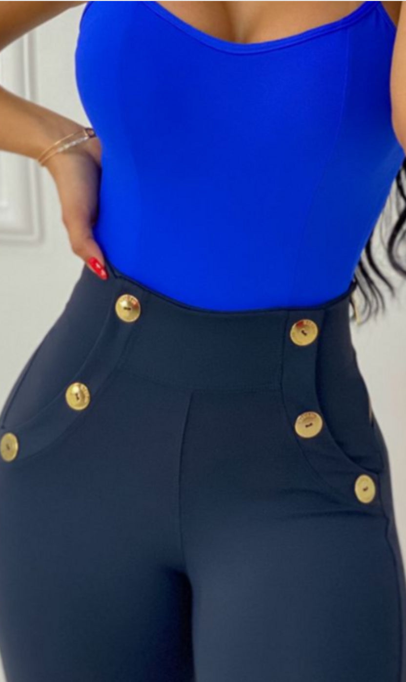 High Pants with Buttons