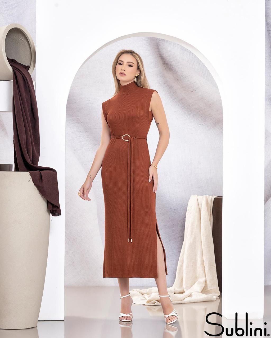 Long Dress with Belt