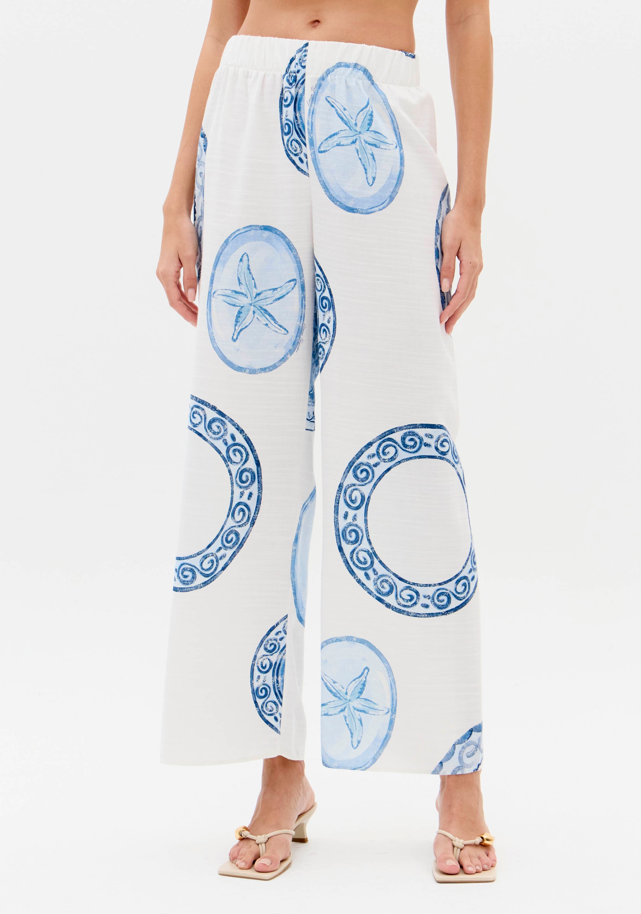 Pants Wide Leg Printed
