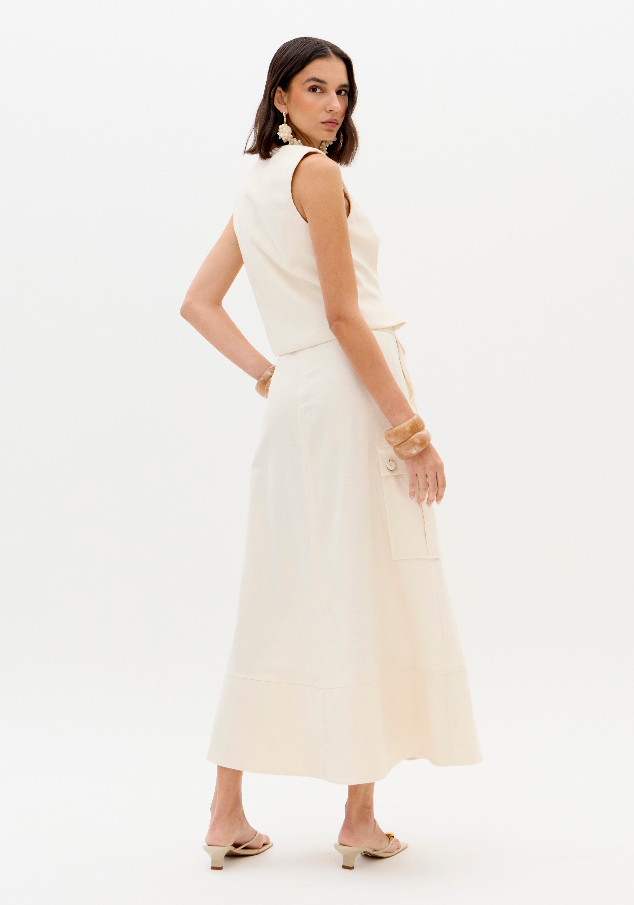 Skirt Super Midi With Pocket