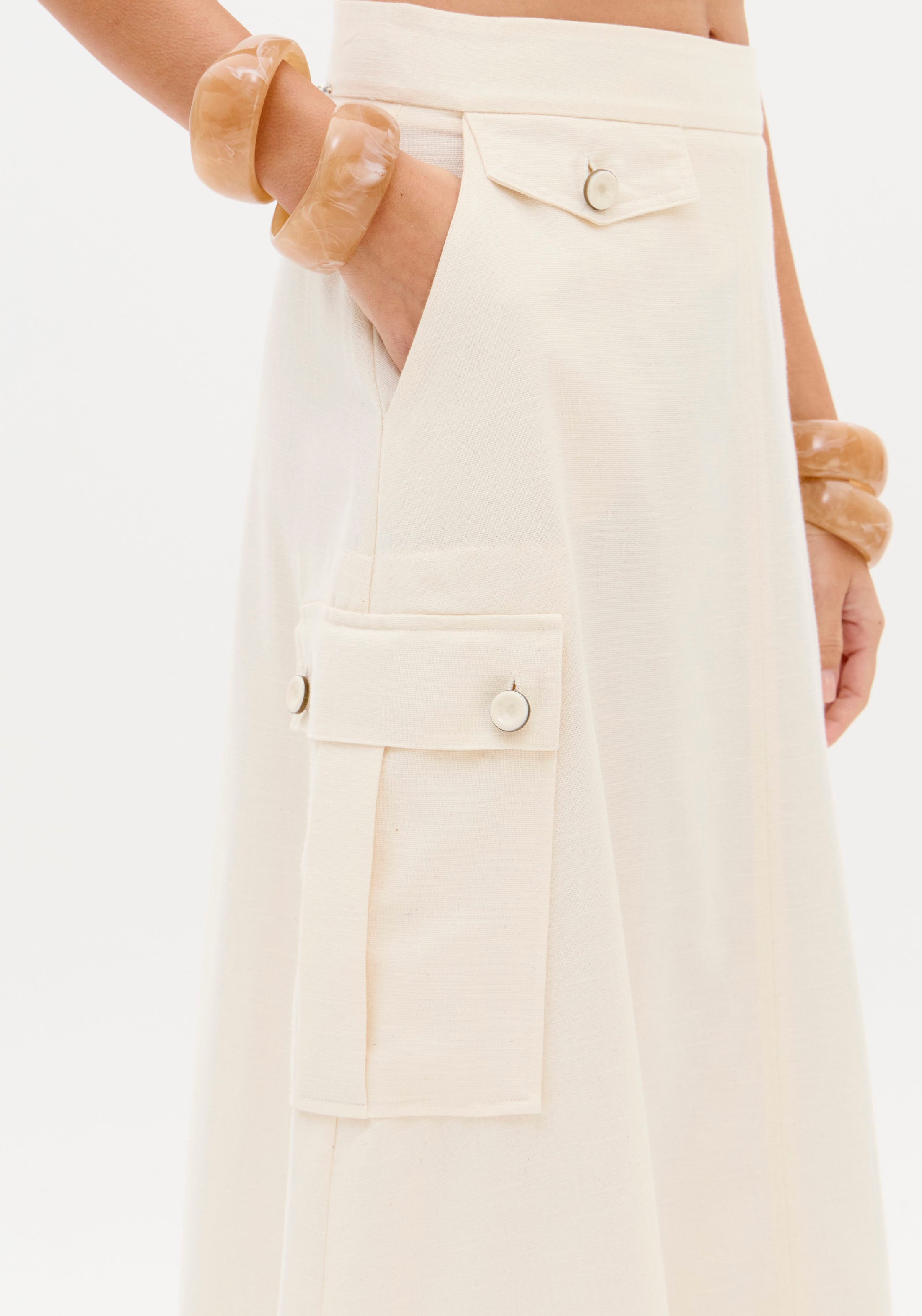 Skirt Super Midi With Pocket