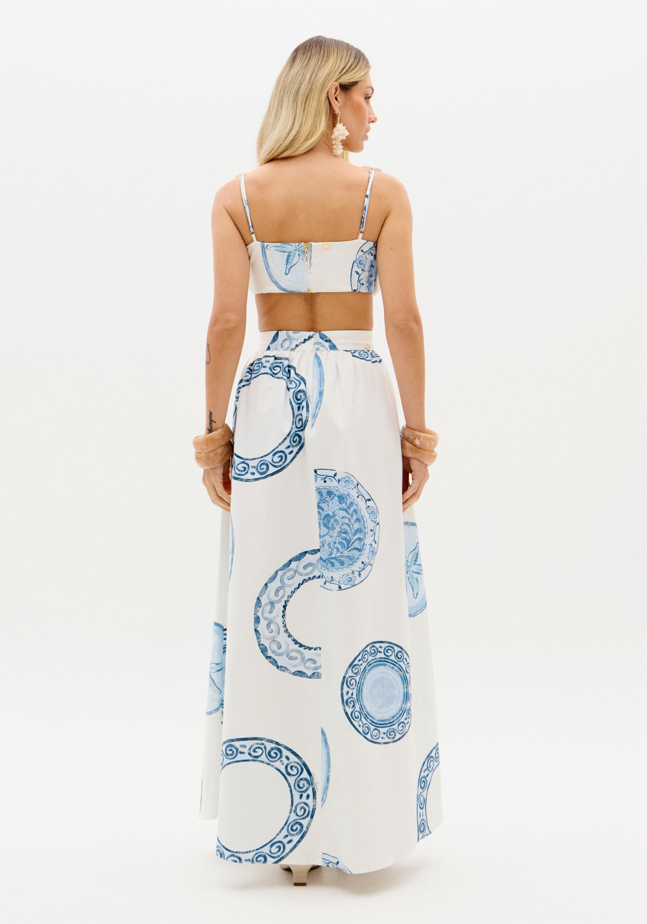 Cropped Top With Ruffles