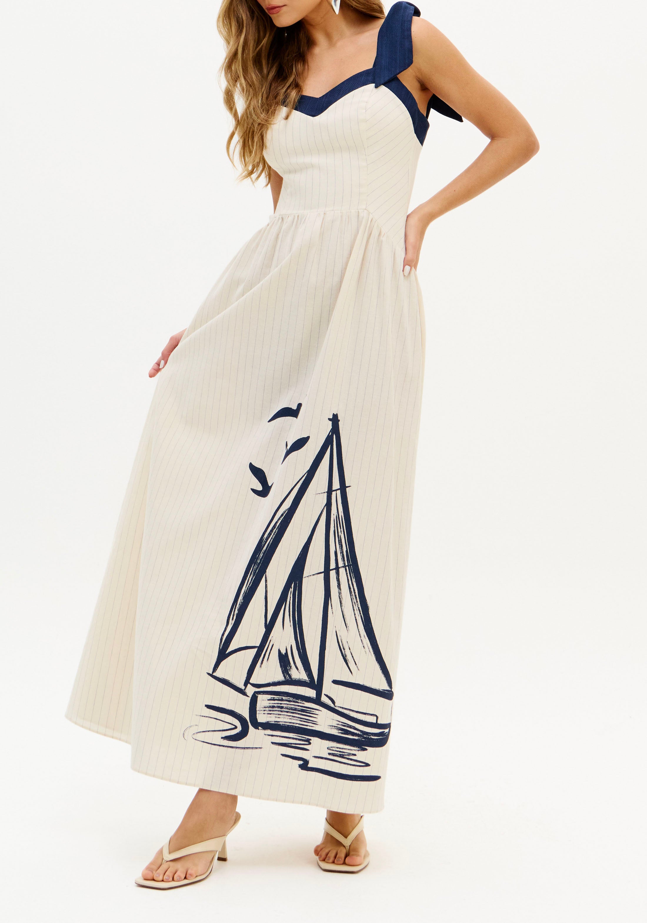 Super Midi Dress With Flare Skirt