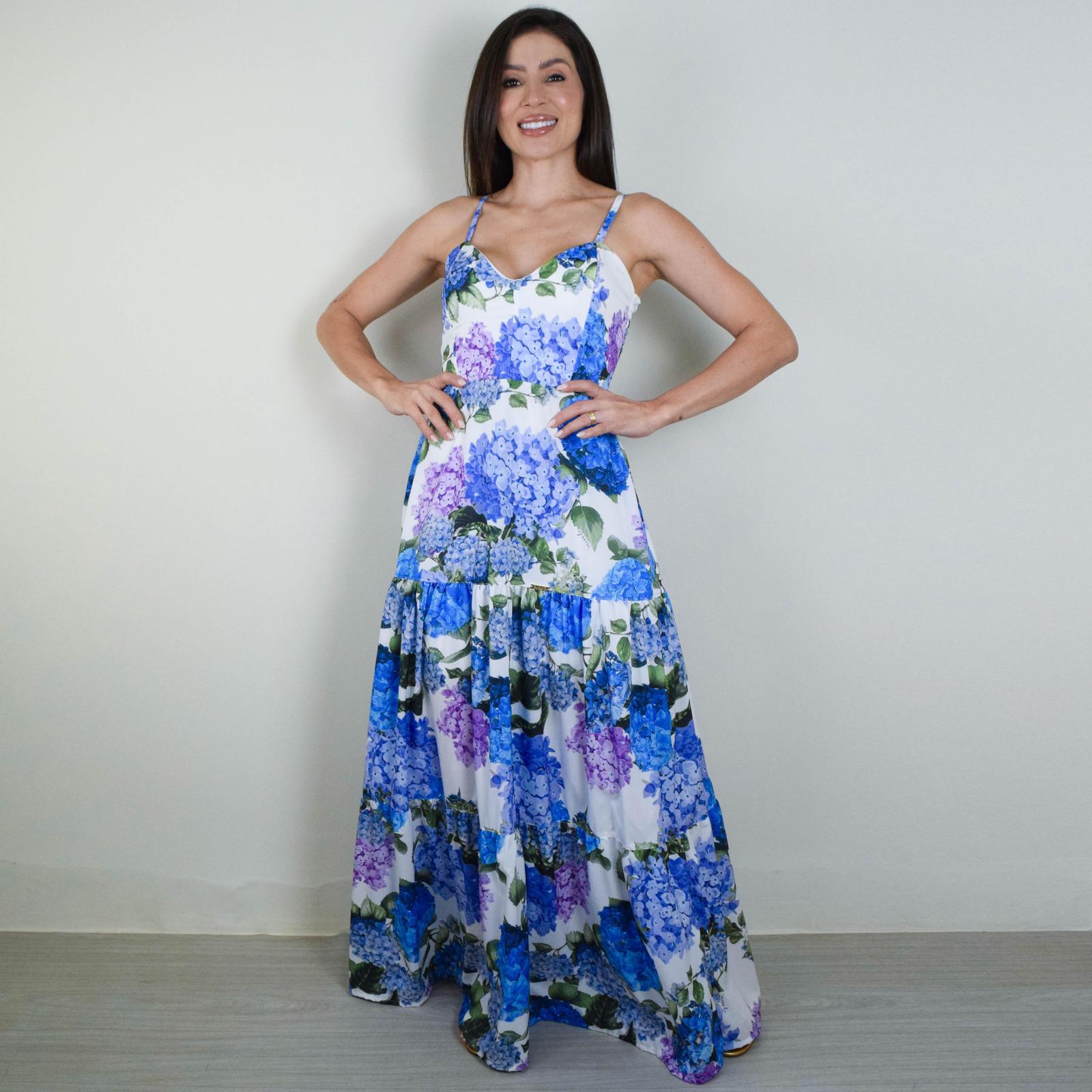 Hortência Flower Dress