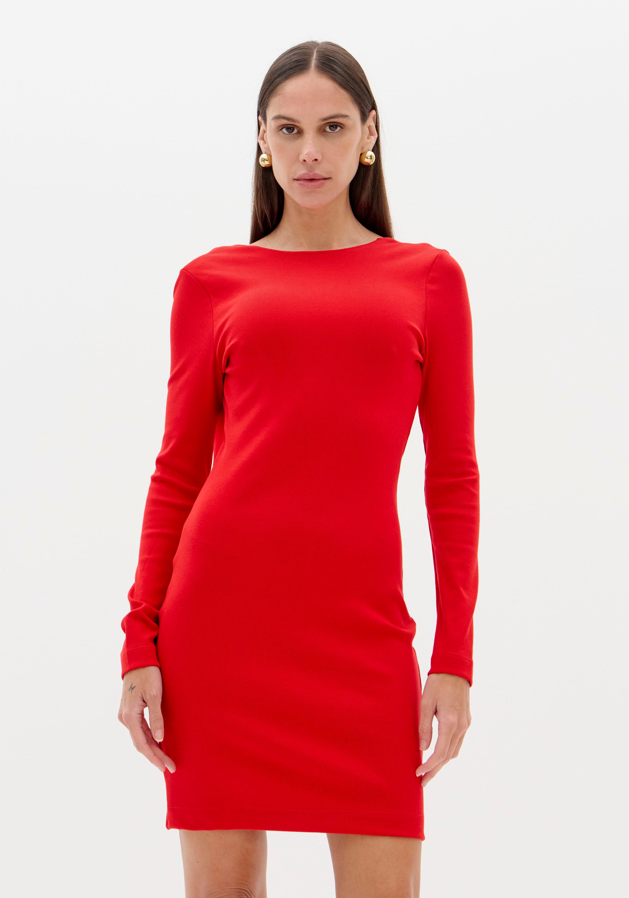 Short Dress with a Low-Cut Back