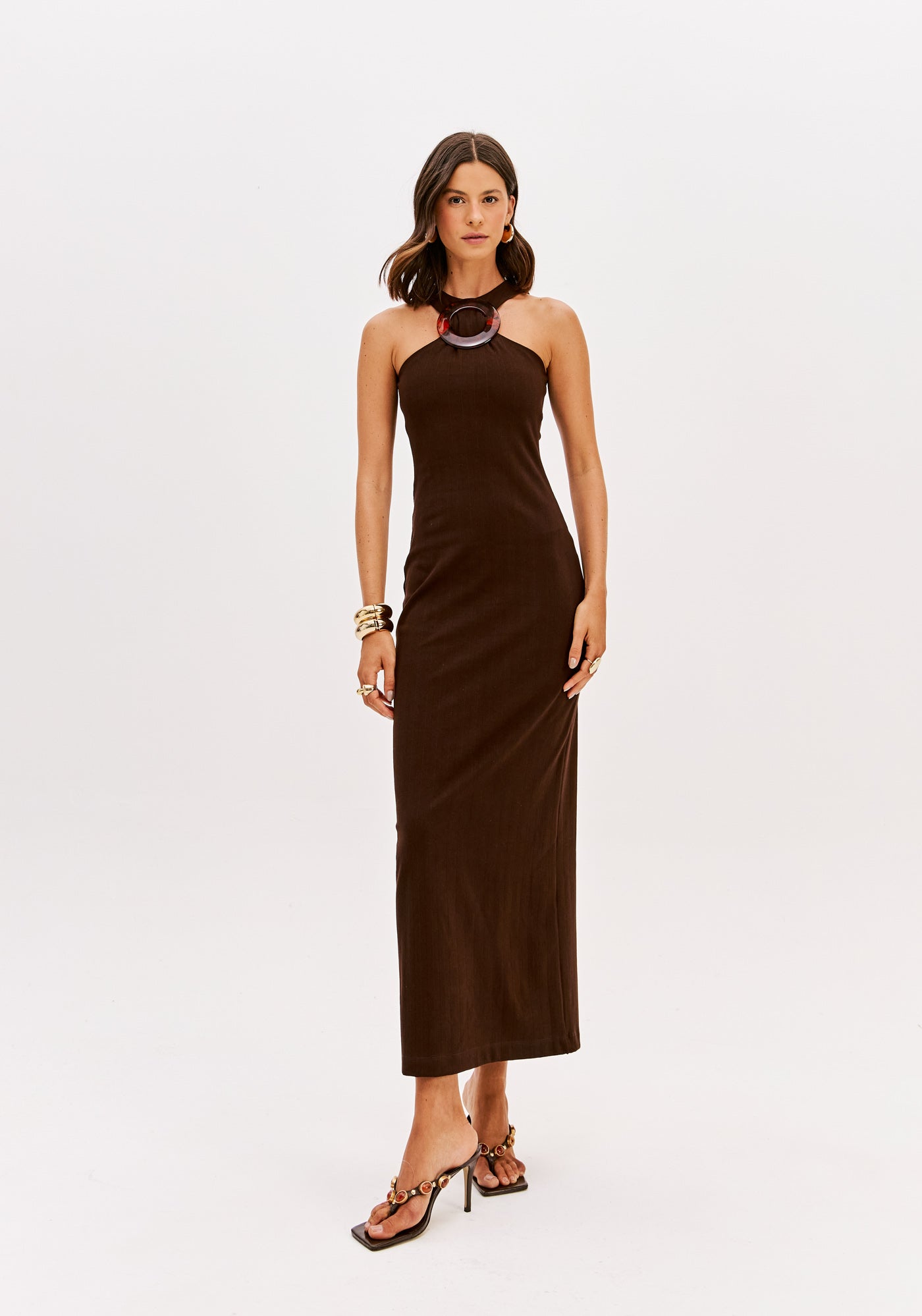 Dress Super Mídi With Trim