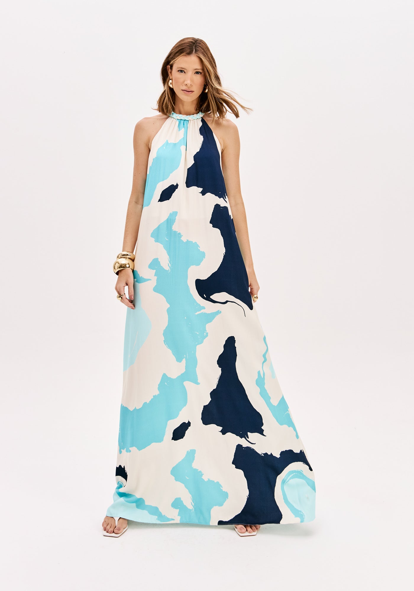 Dress Long Backless Printed