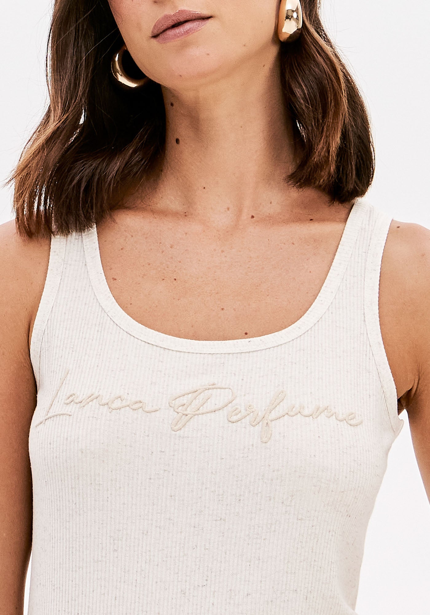 Blouse Ribbed Basic with Linen