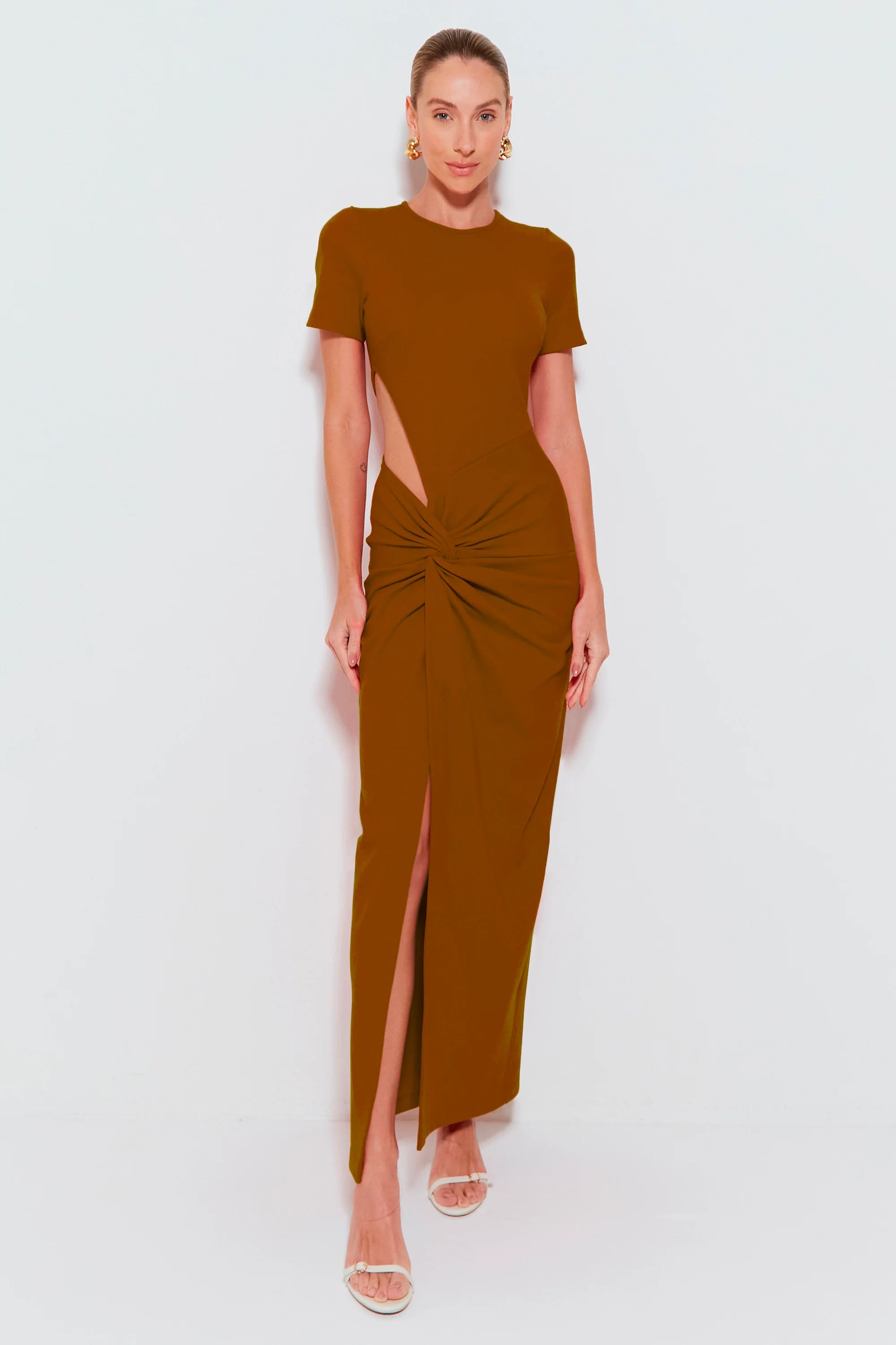 Long Dress with cutout and front twist