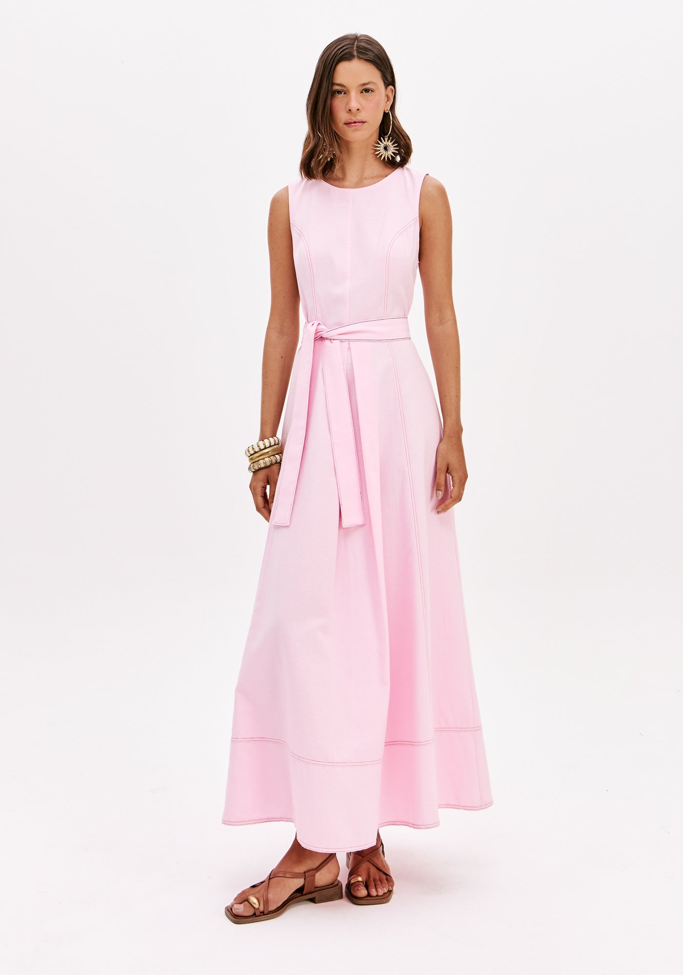 Dress Super Mídi With Pleat