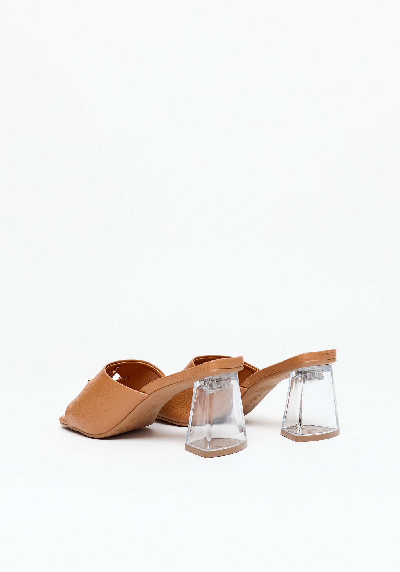 Transparent Heel Sandal Caramel