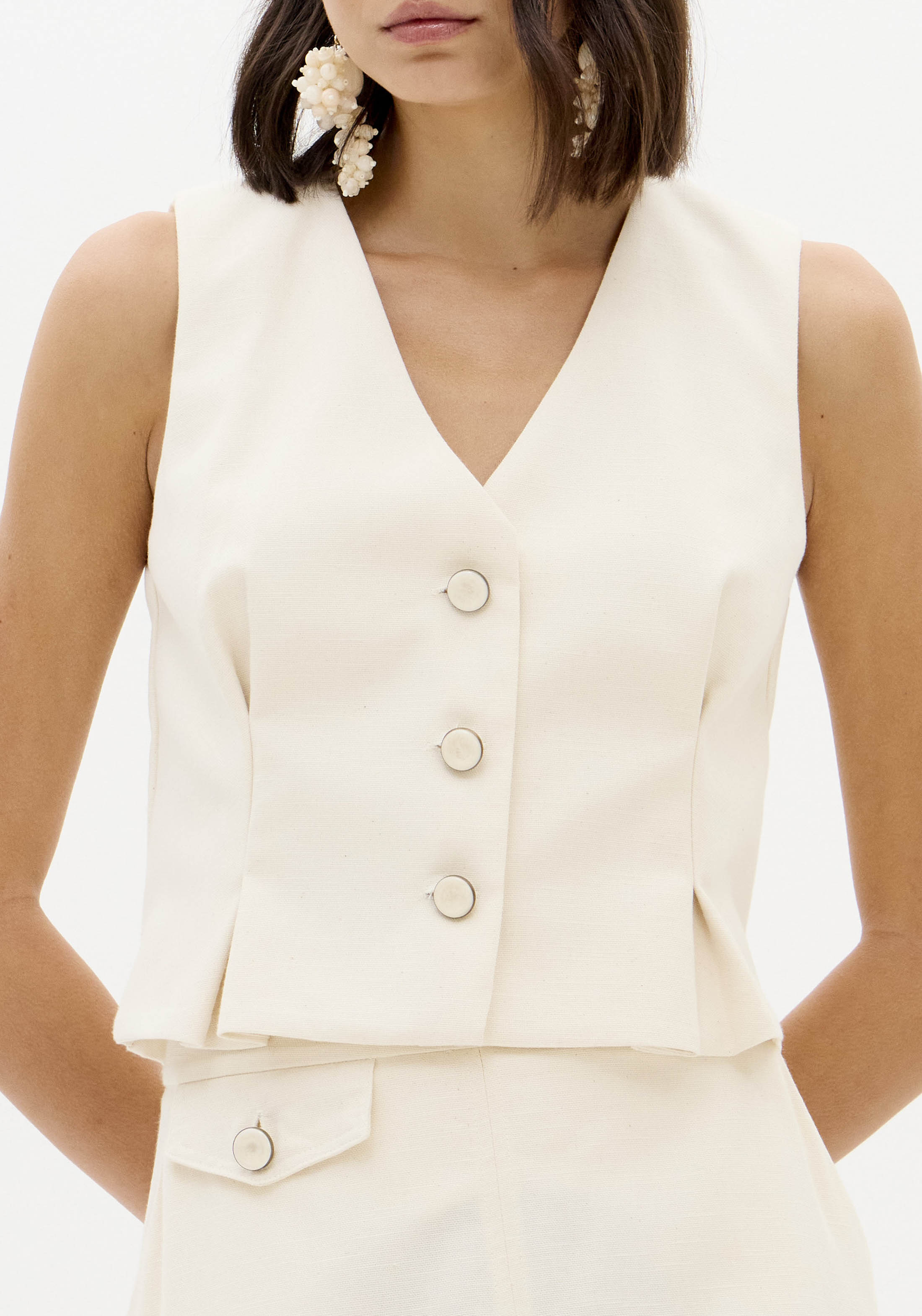 Tailored Vest With Buttons