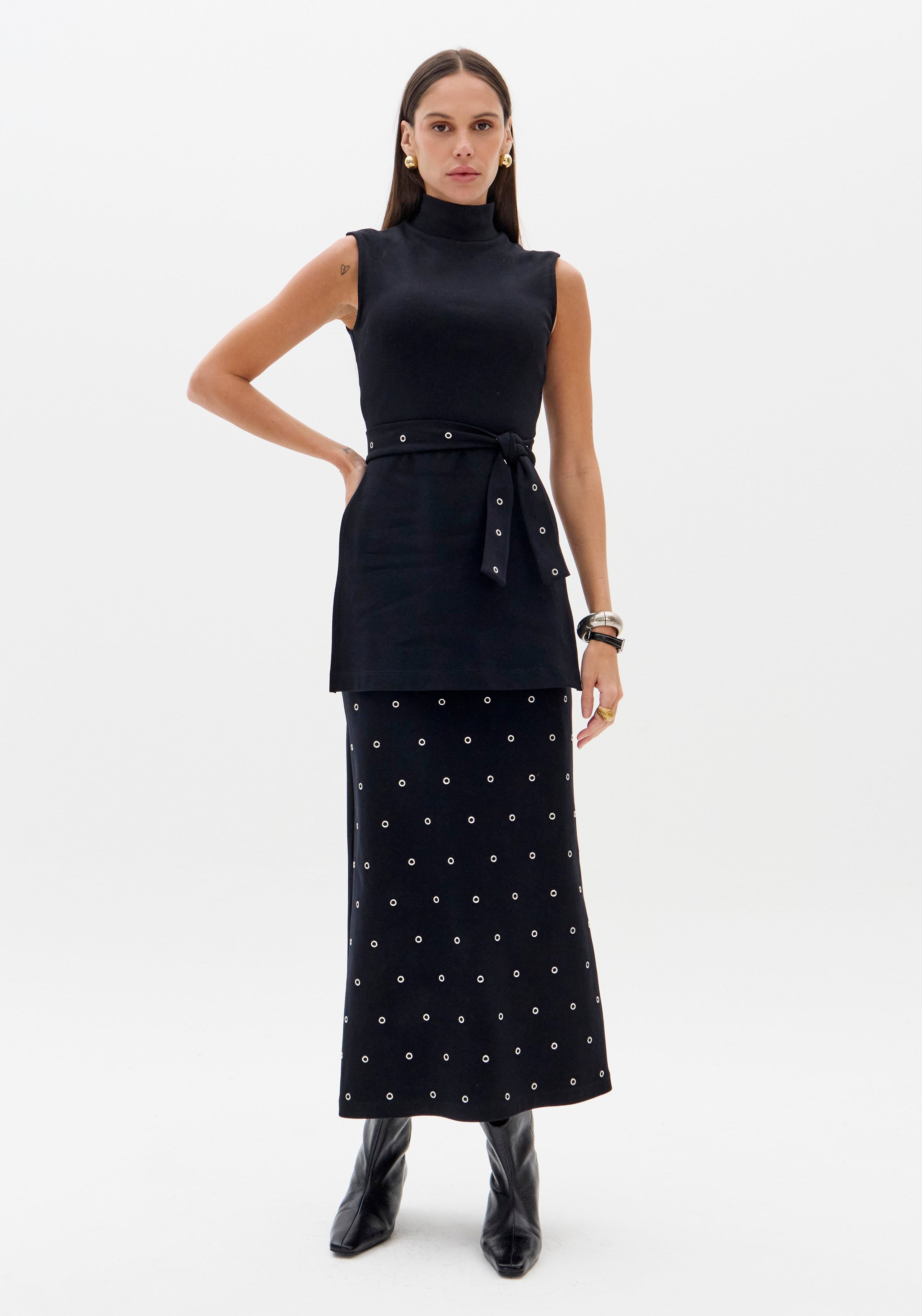 Longline Blouse with Belt
