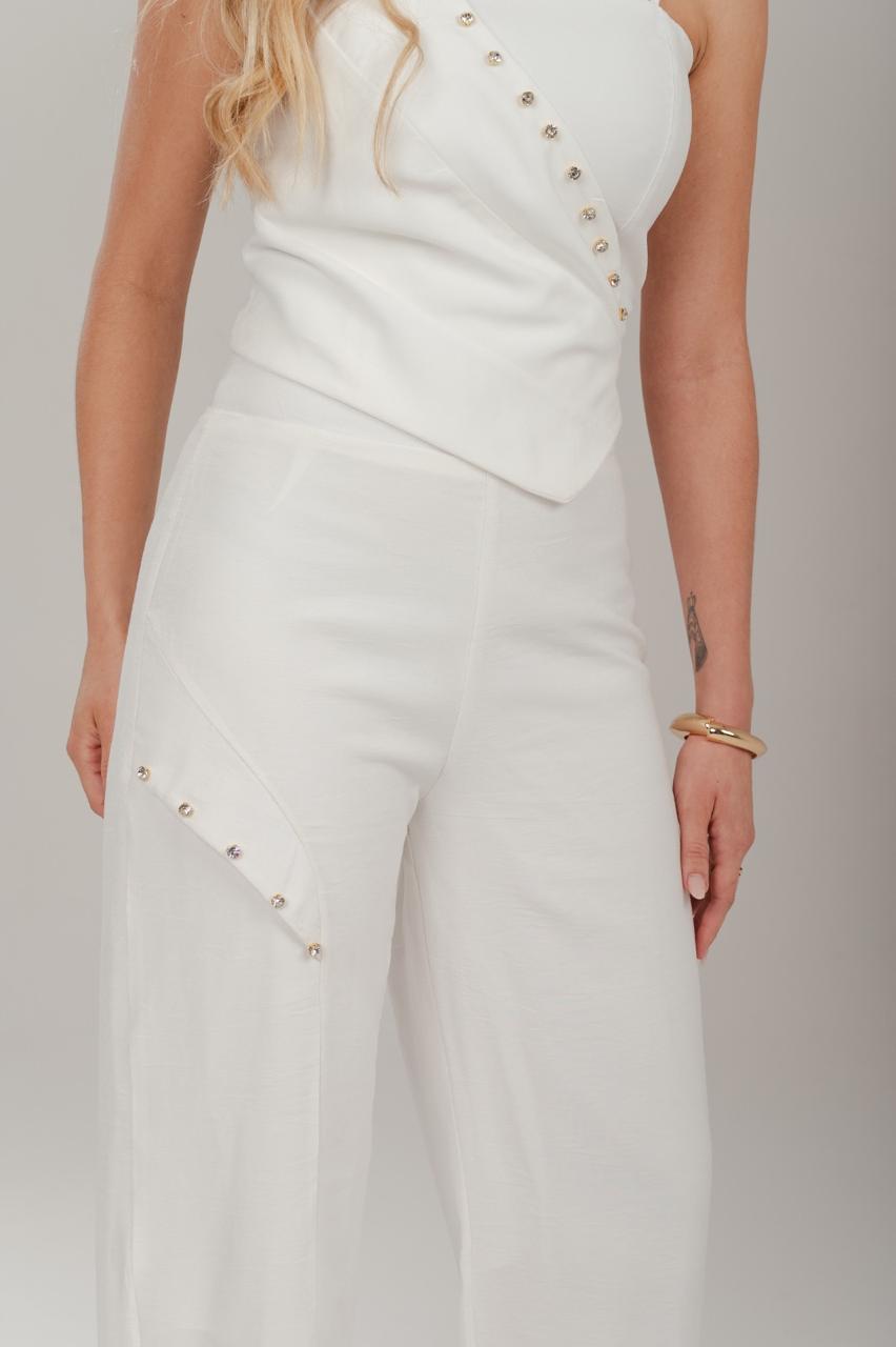 2 Piece Set Pants and Cropped with Application