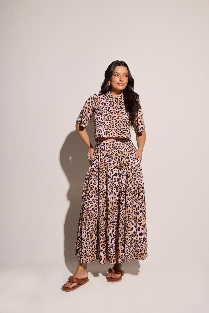 2 Piece Set Blouse and Skirt Leandra