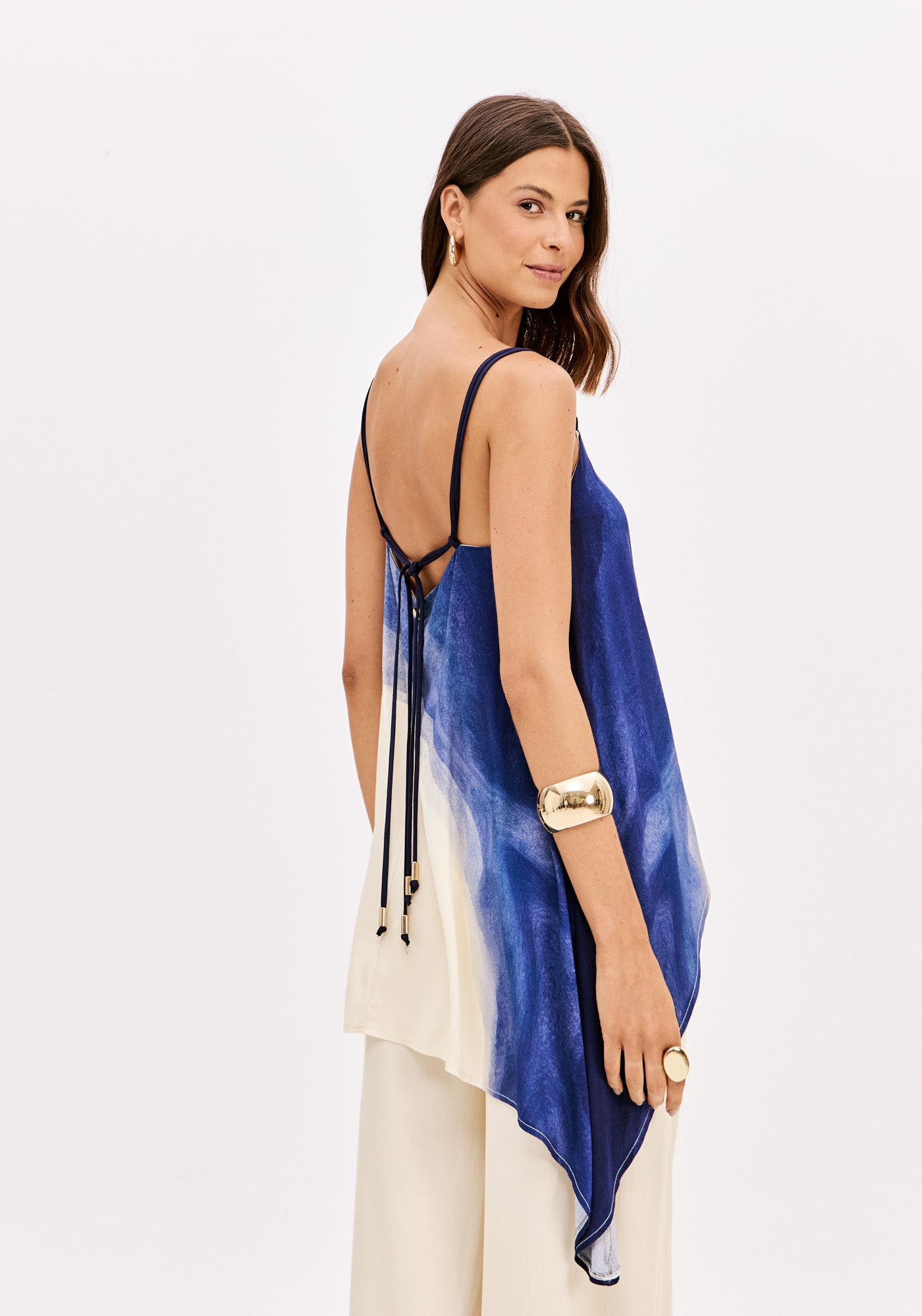 Blouse Long Straps Printed