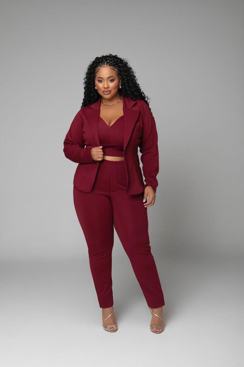 3 Piece Set Pants top and blazer