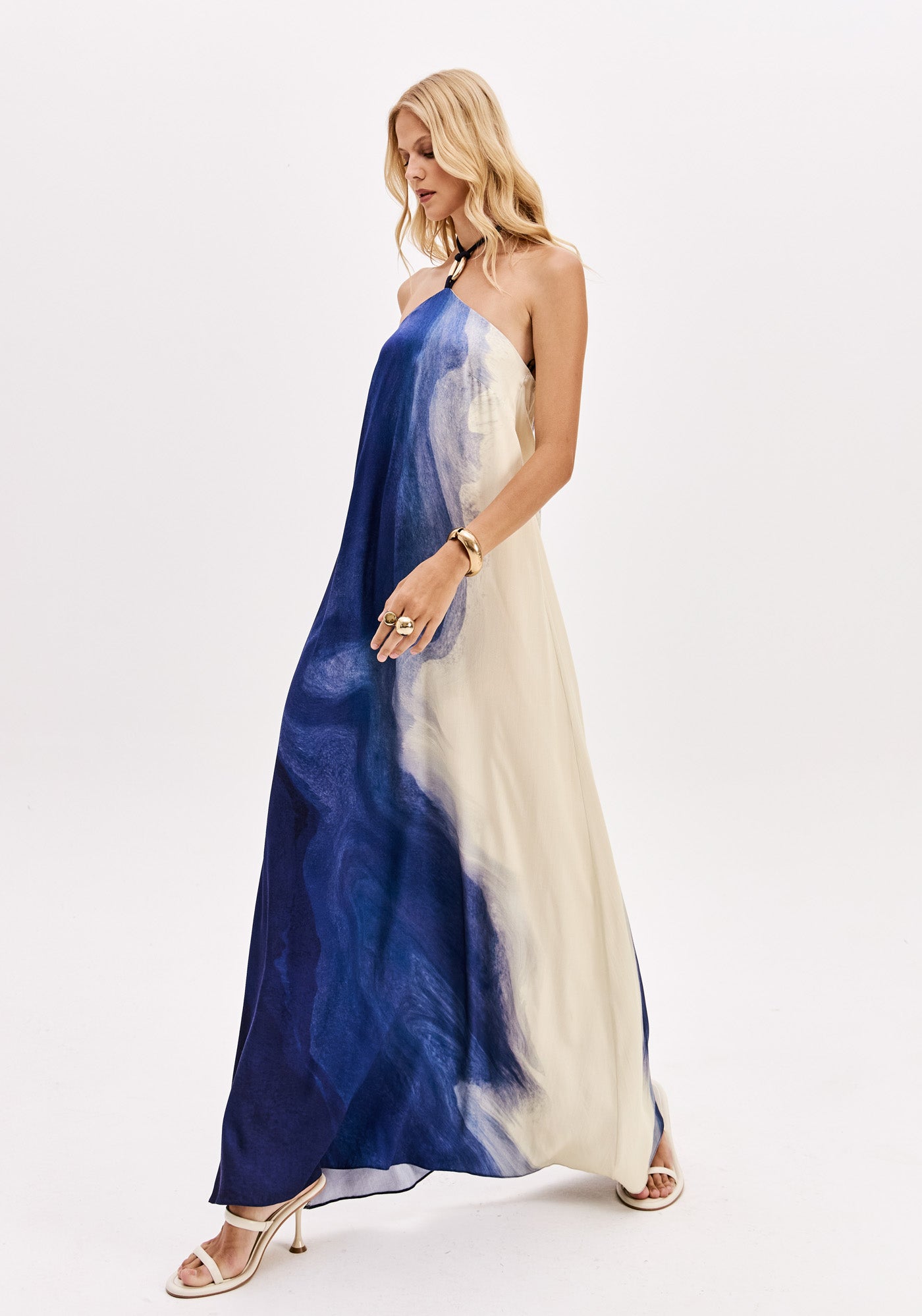 Dress Long Backless Printed