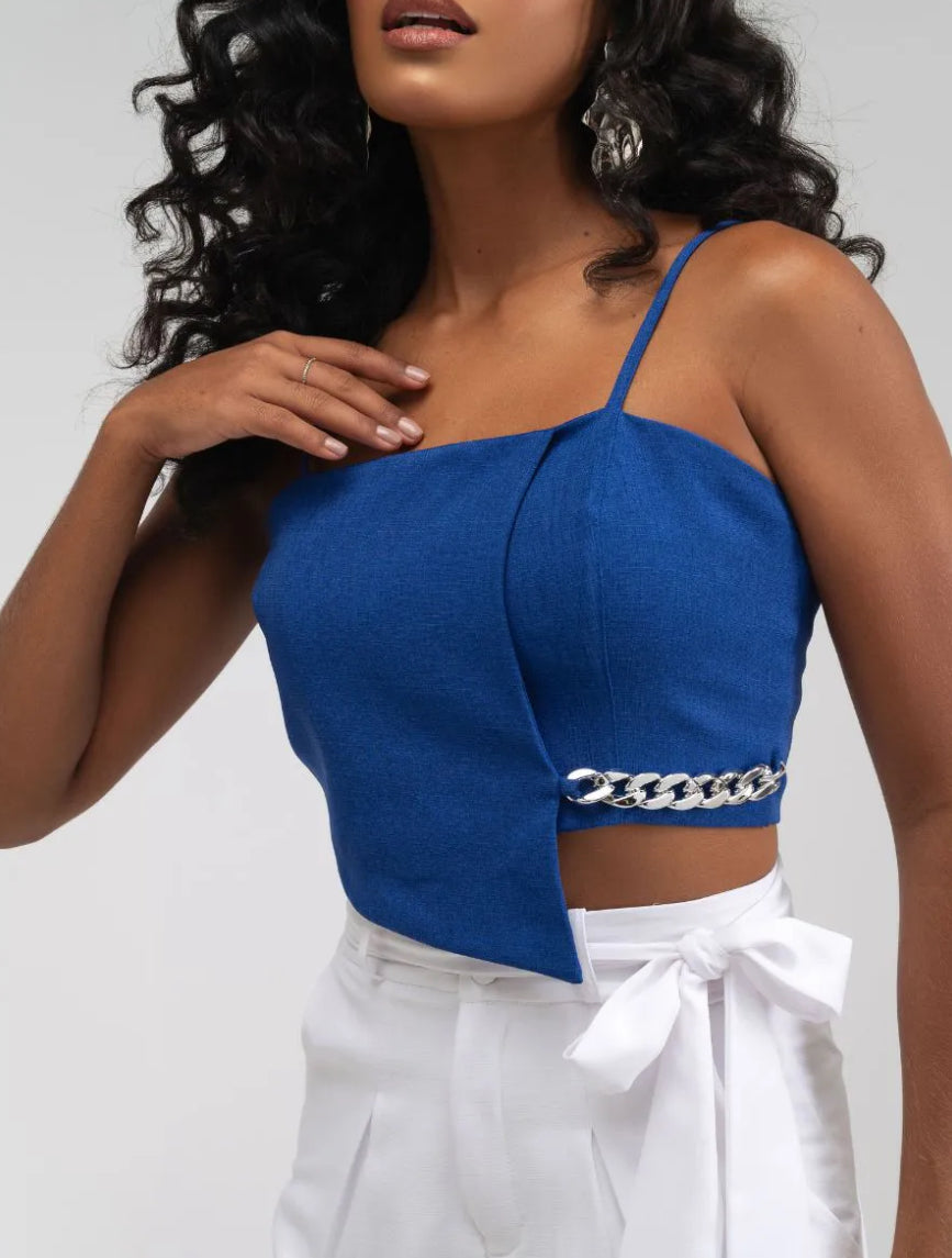 Cropped Top with Chain