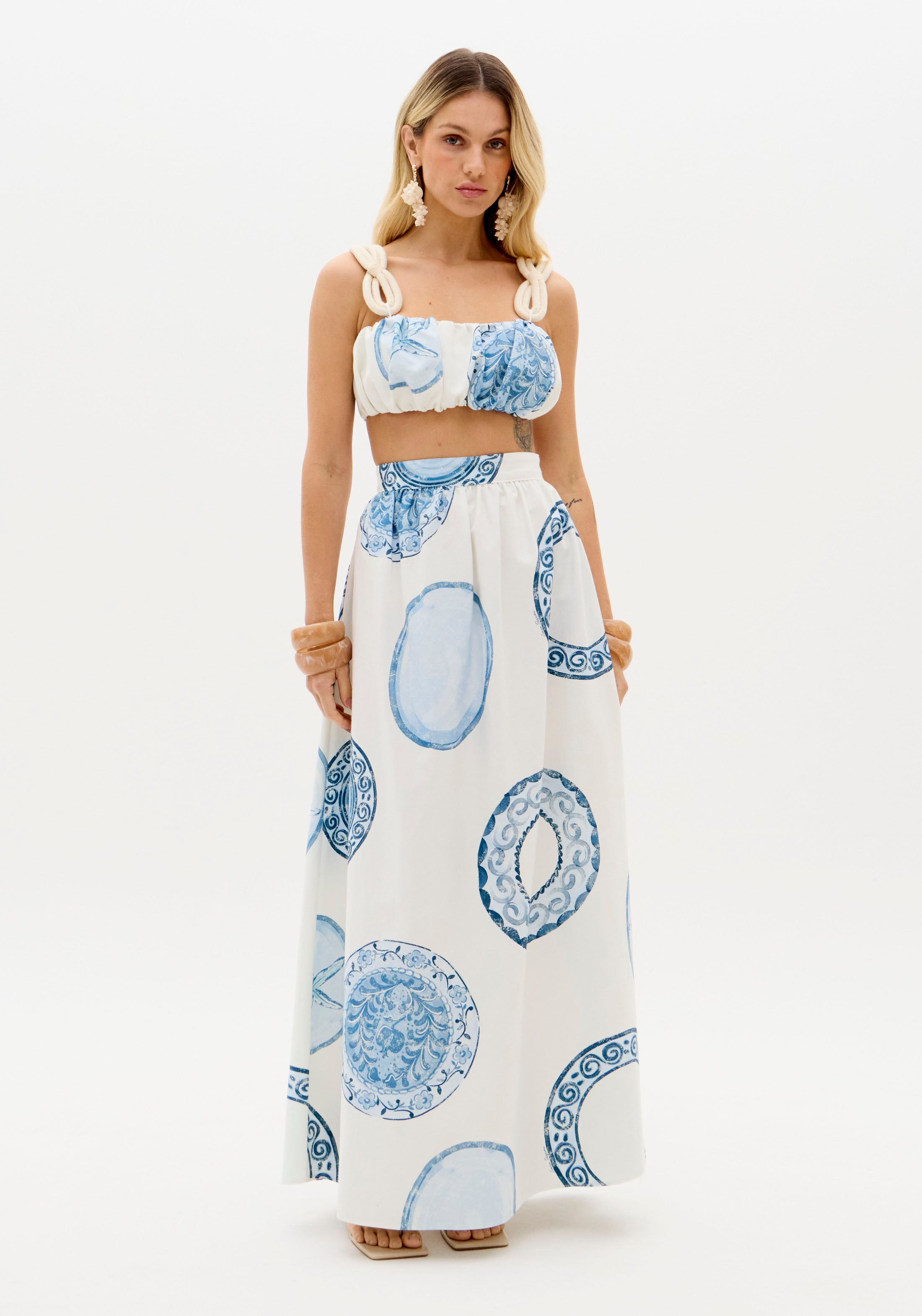 Cropped Top With Ruffles