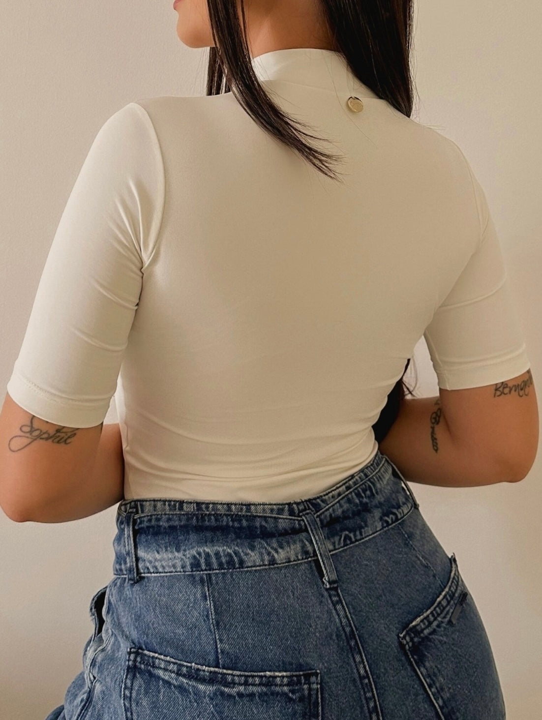 Sleeve Blouse and Collar White