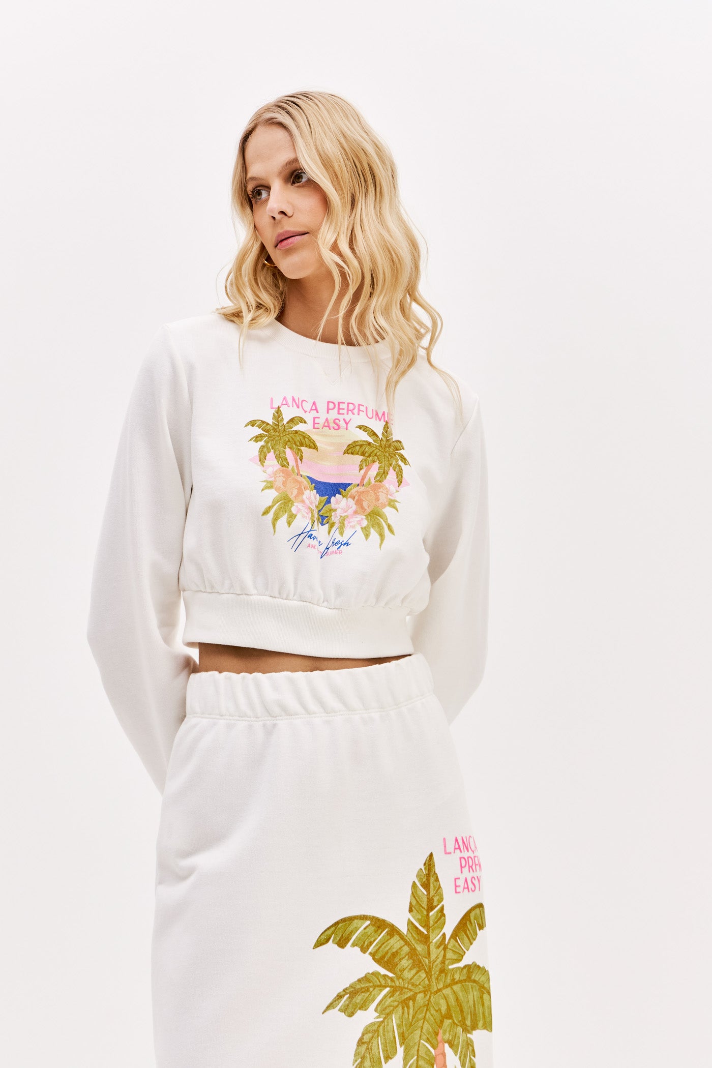 Long Sleeve Cropped Sweatshirt