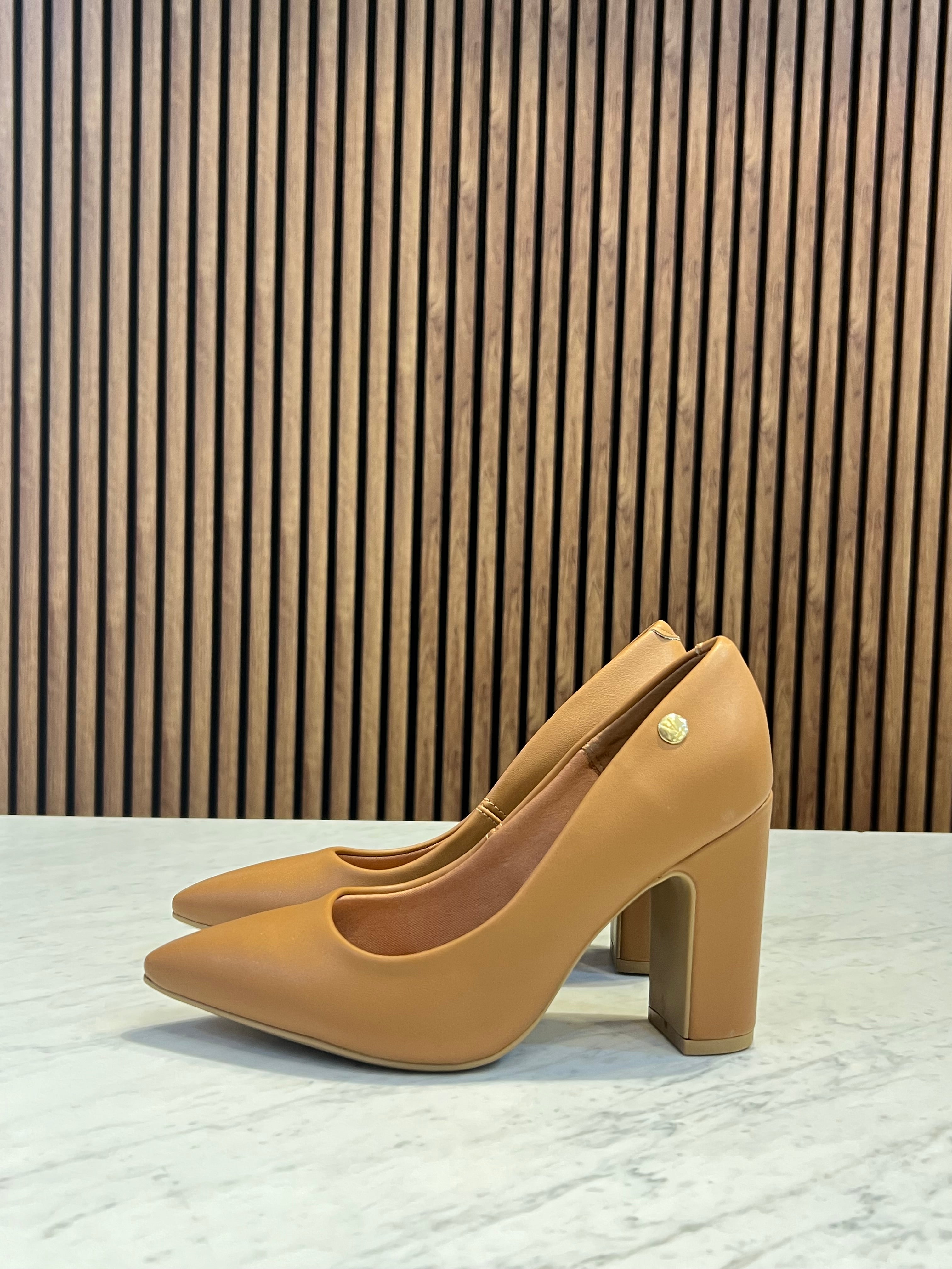 Scarpin Pelica Vizzano Block Camel